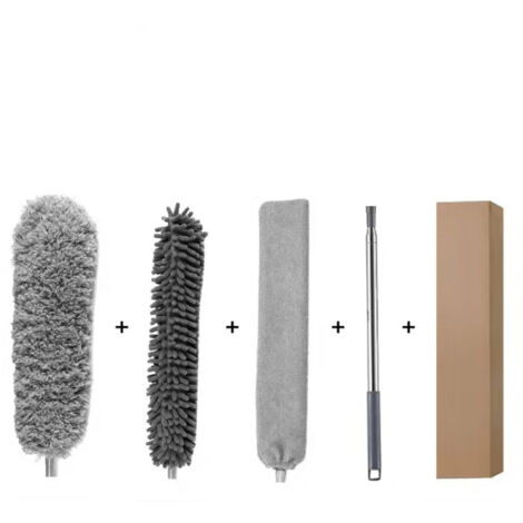 Plumeau télescopique lavable, pour plafond, avec tige télescopique - Plumeau télescopique lavable, pour plafond, avec tige télescopique