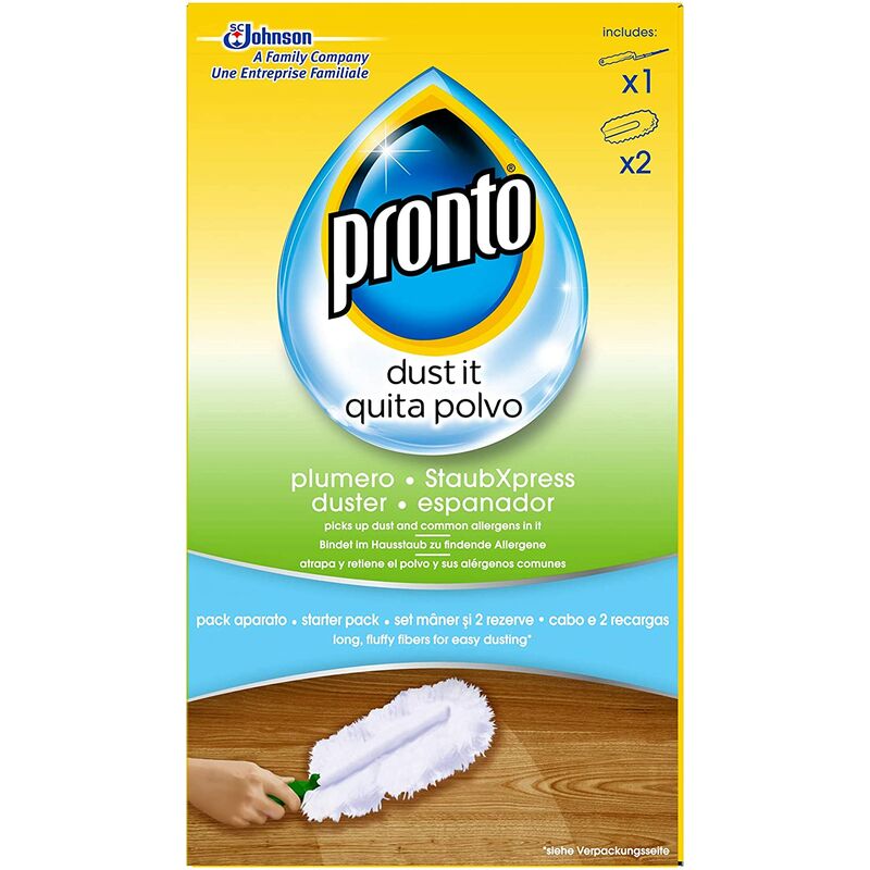 

Pronto plumero atrapa polvo, aparato de limpieza y 2 recambios - Paquete de 2 x 48 gr - Total: 96 gr - Johnson