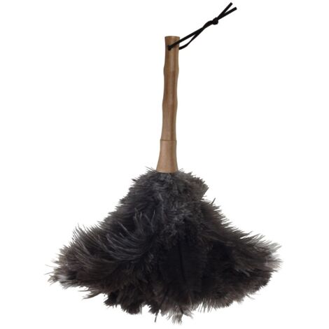 Plumero Avestruz Mango Bambú 33cm MSV