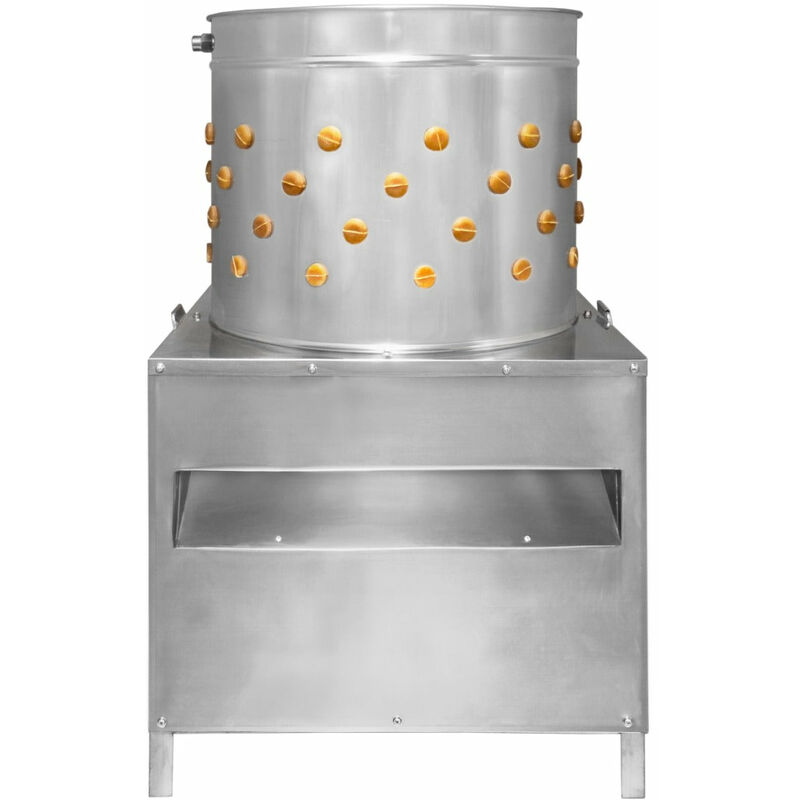 Kukoo - Plumeuse pour Oiseaux Acier Inoxydable 50x39 cm - Déplumer en 60 sec Jusqu'à 6 oiseaux - Abattoir, Agriculture, Elevage Tous Type Volailles