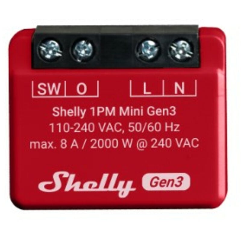 Plus 1PM mini GEN3 (rot) Shelly Shelly PLUS1PMMINIG3