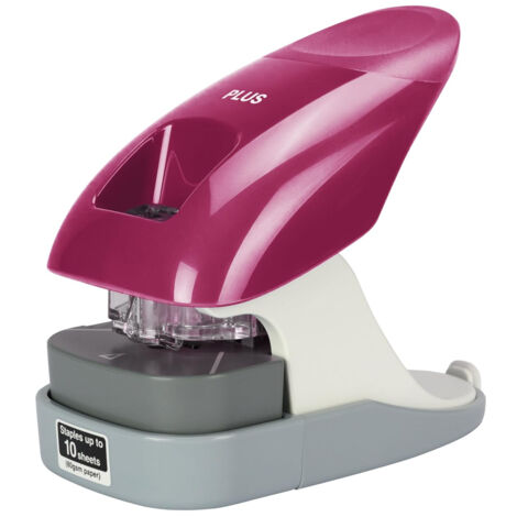 PLUS AGRAFEUSE SANS AGRAFES DE BUREAU 2EN1 PERFOREUSE -10 FEUILLES - BORDEAUX SL-112A EU WN
