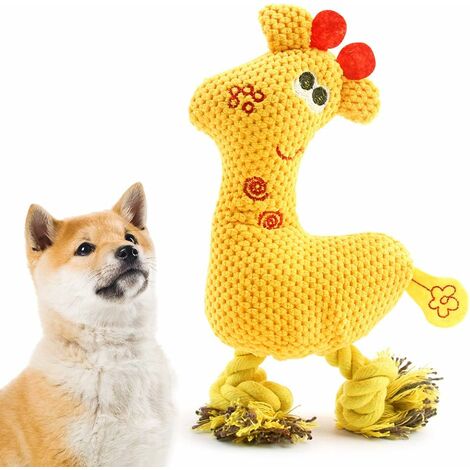 Plush Dog Toy, Dog Companion for Teeth Cleaning, Puppy Training Toys for Small Medium Dogs SOEKAVIA