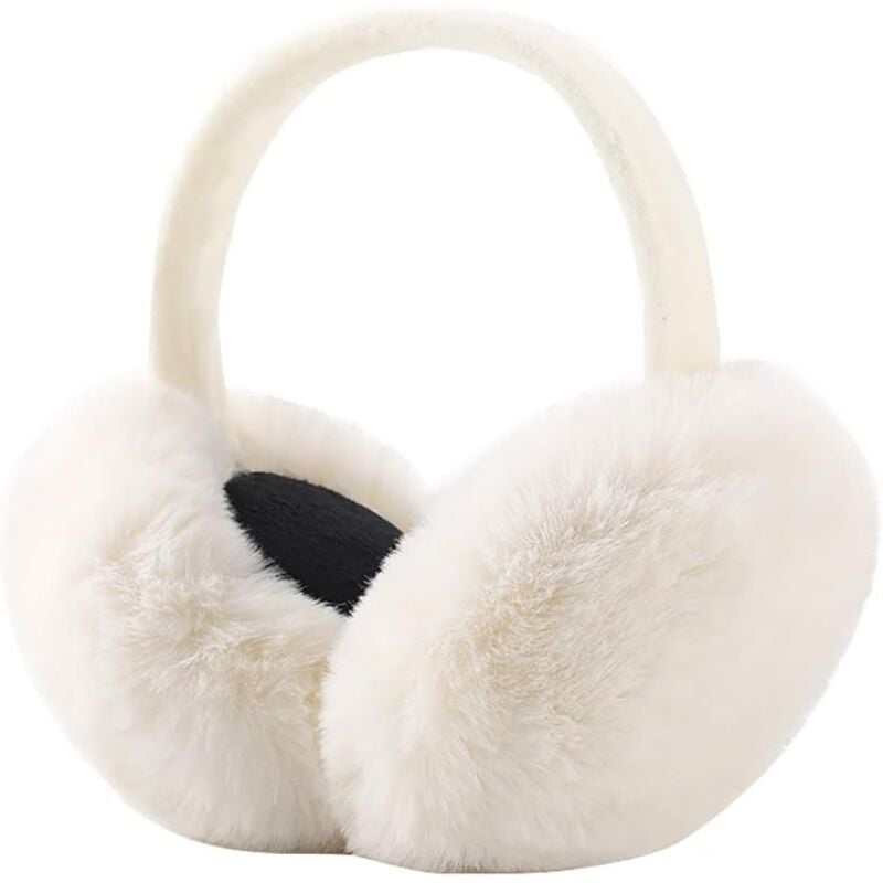 Plush Earmuffs for Women,Cute Women Earmuffs Soft Foldable Earmuffs Warm Earmuffs Unisex Fleece Fabric Earmuffs for Winter Gift