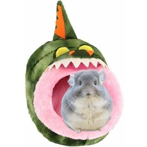 Plush Guinea Pig Nest for Adults and Kids with Removable Pillow, Ultra Soft and Comfortable Nest, Cave, Warm Shelter for Hedgehogs, Hamsters, Chinchillas, Squirrels, Rabbits and Cats (Green)