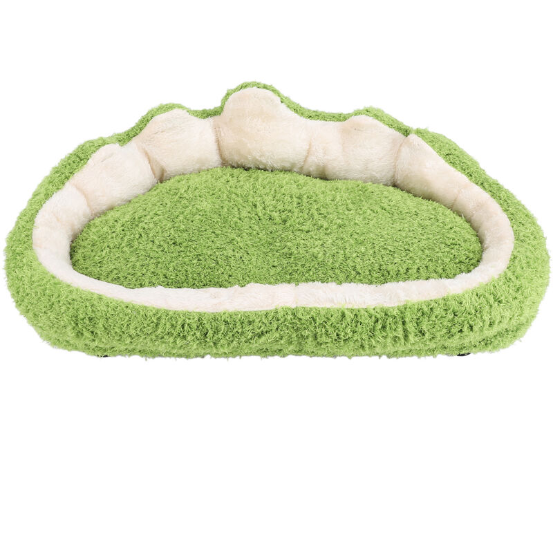 Groofoo - Plush Pet Bed Soft Warm Enhanced Comfort Multifunctional Spacious Dog Cat Sofa Bed for Winter Green