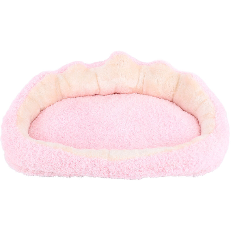 Groofoo - Plush Pet Bed Soft Warm Enhanced Comfort Multifunctional Spacious Dog Cat Sofa Bed for Winter Pink