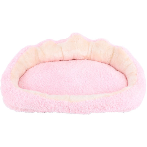 Plush Pet Bed Soft Warm Enhanced Comfort Multifunctional Spacious Dog Cat Sofa Bed for Winter Pink