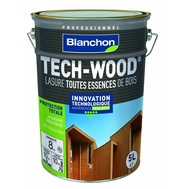 Lasure Tech-Wood Chene doré - 5L Blanchon