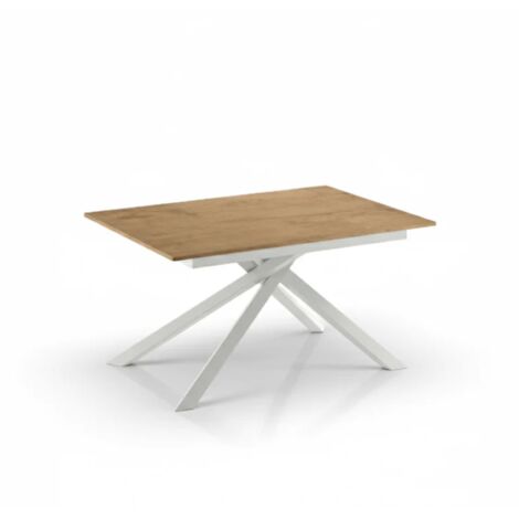 Pluto,  Tavolo allungabile con top in melaminico Rovere (90cm X 140-190cm H. 76cm)  Duzzle