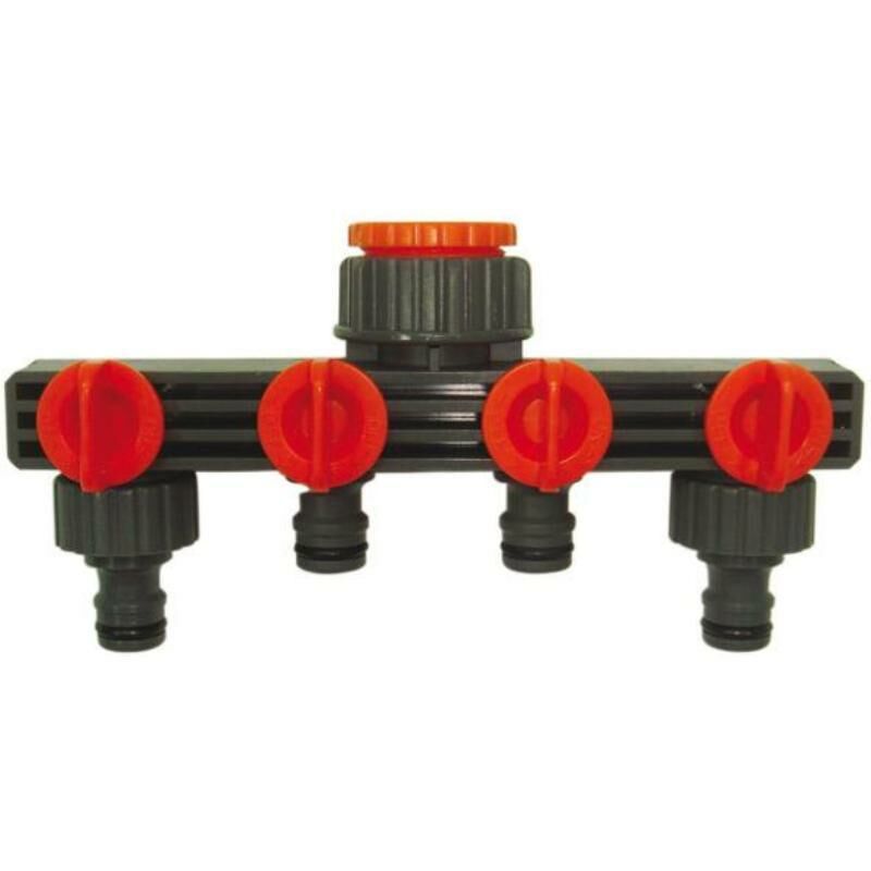 

pluvia adaptador manguera plastico 4 vias x6y - Mibricotienda