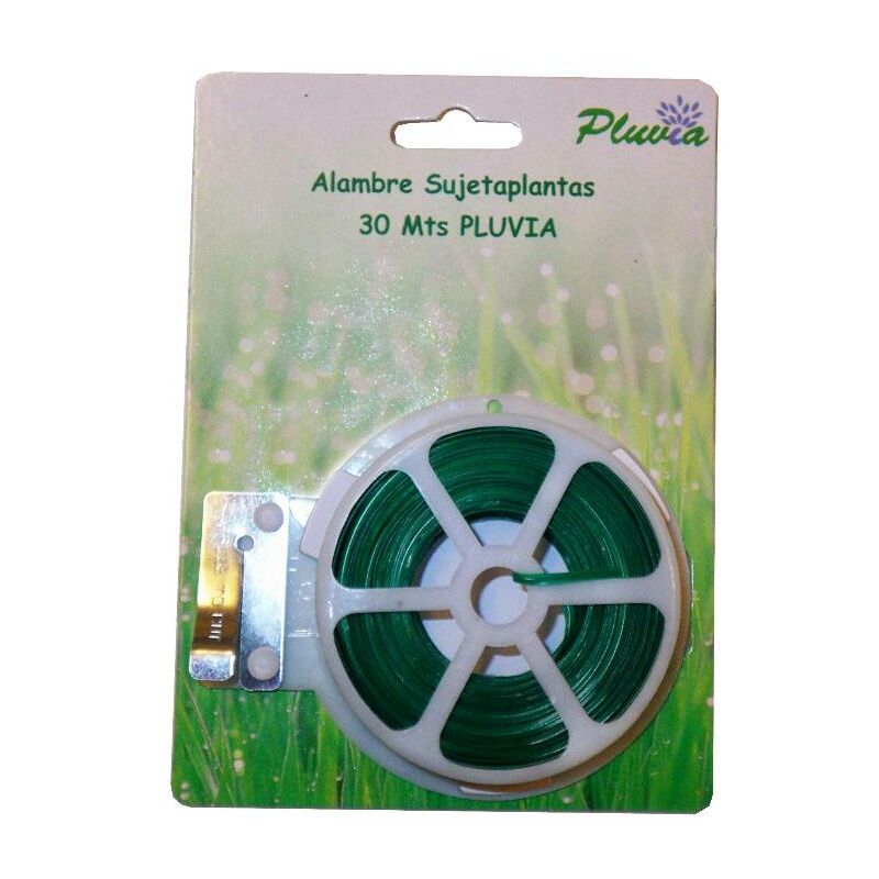 

pluvia bobina alambre para atar plastificado verde 30 mt pl-x4b - Mibricotienda