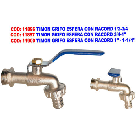 pluvia grifo esfera palanca m-m 1-2x3-4 adaptador manguera jardi