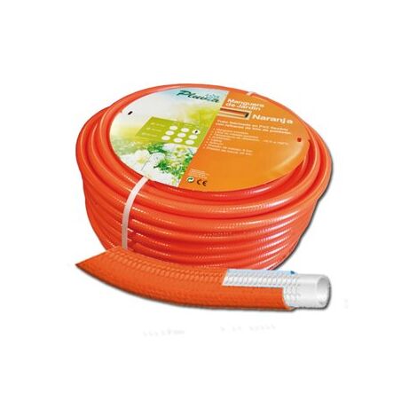 PLUVIA Manguera Pluvia Naranja Flexible Trenzada 19mm x 50 m 3/4"