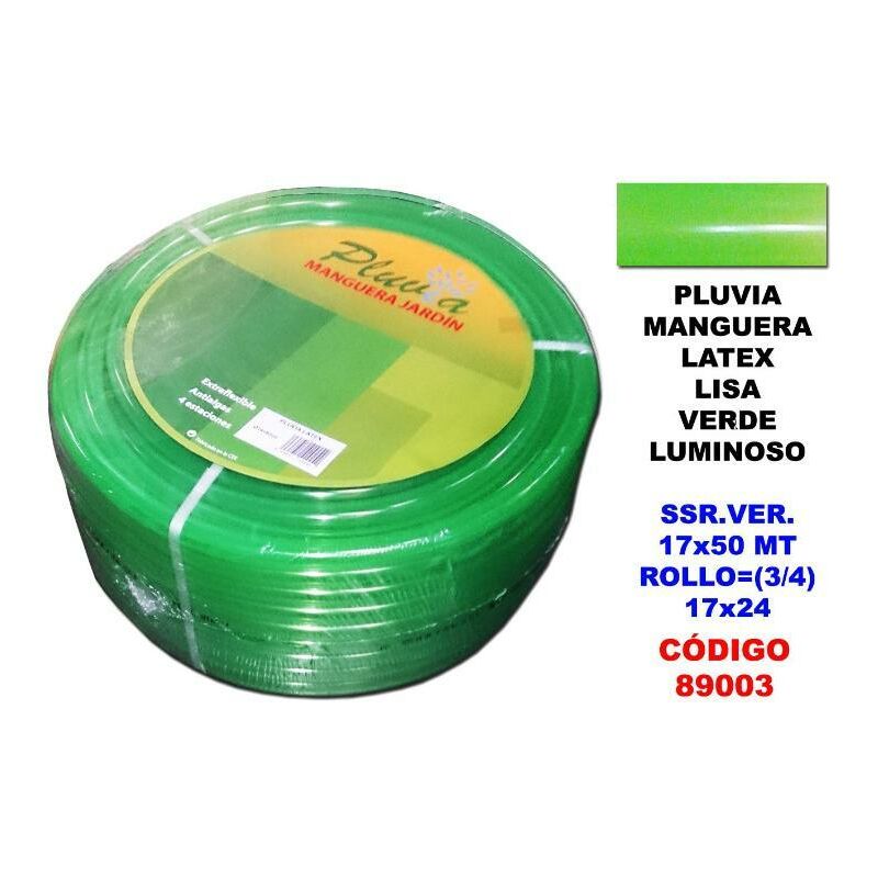 

pluvia manguera verde latex lisa ssr.ver.17x50 rollo (3-4)-17x24 - Mibricotienda