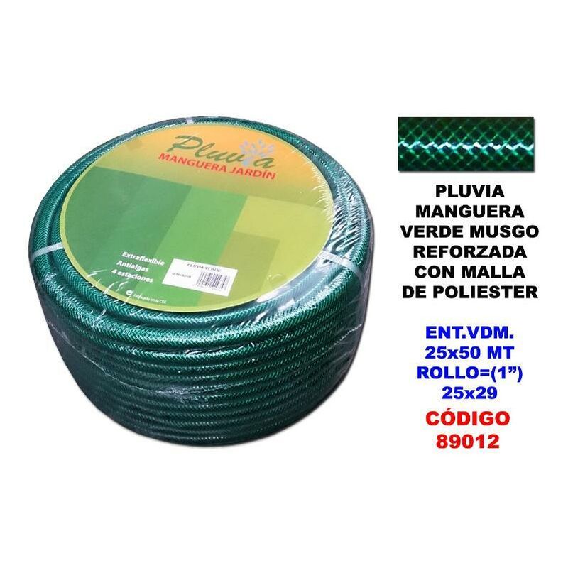 

pluvia manguera verde musgo ent.vdm.25x50 (1) rollo - Mibricotienda