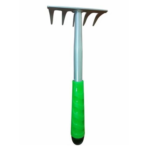 PLUVIA pluvia jardin mini rastrillo de mano 5 puas con mango a05