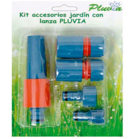 PLUVIA pluvia kit lanza+conexion+adaptador 1-2-3-4 k42 , ACCESORIO ACOPLAMIENTO MANGUERA DE JARDIN