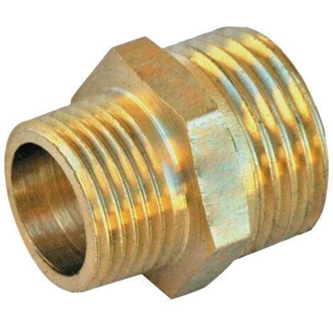 PLUVIA pluvia laton machon doble reduccion pulido 1-1-4 x 1  a-309