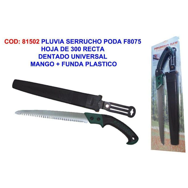 

MIBRICOTIENDA pluvia serrucho poda f8075 de 300 recto mango+funda plastico