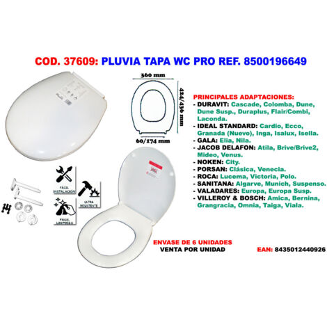 PLUVIA Tapa WC Pro 8500196649