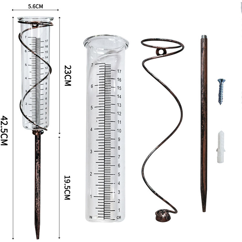 

Pluviómetro simple, herramientas de técnico agrícola Registro de observación de lluvia, taza medidora de plástico de picosegundos