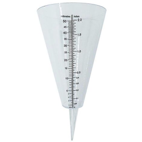 Pluviomètre conique en plastique transparent - Tasse de mesure de pluie innovante pour le jardin