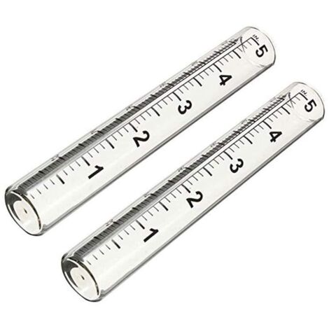 Pluviomètre de Rechange en Tube de Verre pour Table Grenouille Debout Pluviomètre Pluviomètre Extérieur en Métal Pluviomètre Perles pour Jardin, Cour, Patio, Chemin