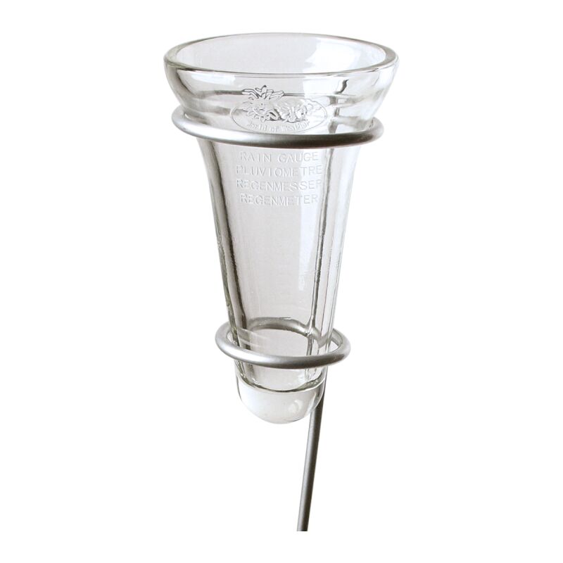 Pluviomètre en zinc - Transparent/Argenté - l 12 x p 12 x h 132,5 cm - Livraison gratuite