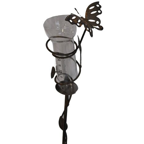 Pluviomètre jardin papillon 10x107x13cm