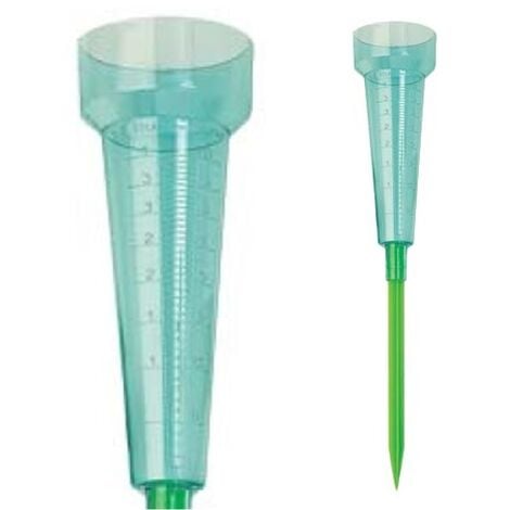 Pluviometro de Jardin. 40 L/m2. con Pincho Resistente para Clavar