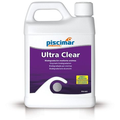 PM-643 ULTRA CLEAR: Coagulante enzimático especial para recuperación rápida de aguas verdes o aguas muy sucias. Botella 1,1 Kg.