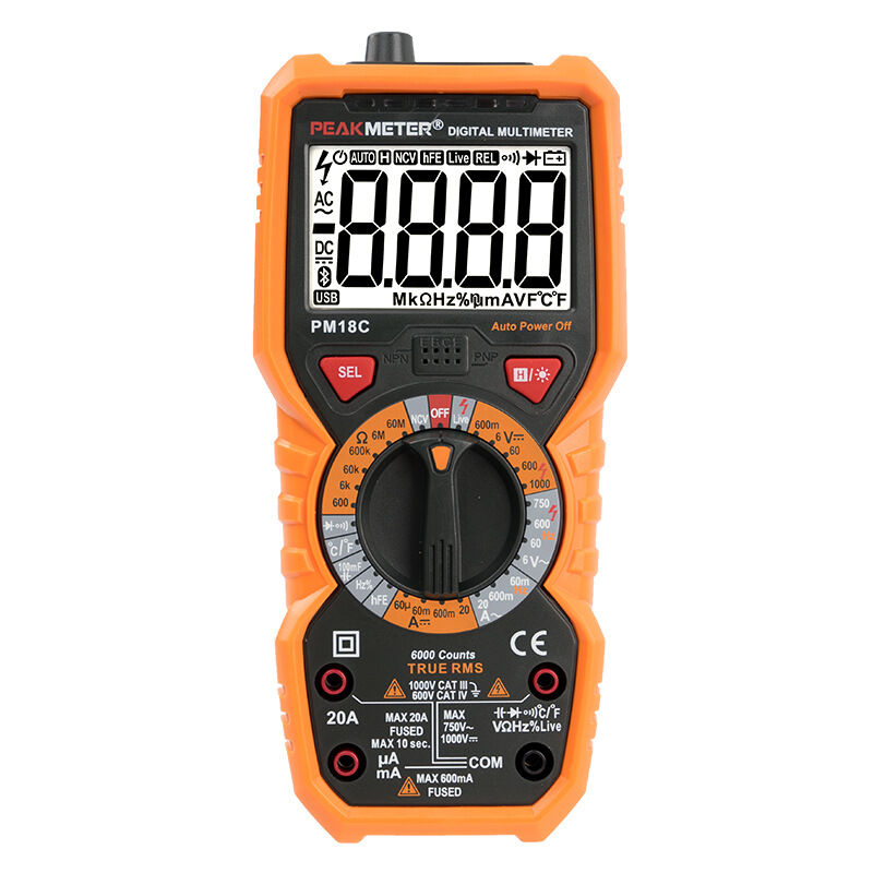 Ugreat - PM18C Digital Multimeter ac dc Automatic Digital Electrical Tester Non-Contact Voltmeter Ammeter Ohmmeter Voltage Detector Hold with Backlit