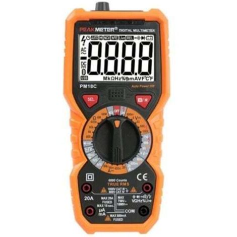 PM18C Digital Multimeter AC/DC Automatic Digital Electrical Tester Non-Contact Voltmeter Ammeter Ohmmeter Voltage Detector Hold with Backlit Display