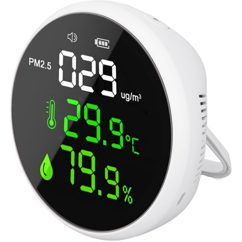 PM2.5 Indoor Air Quality Monitor, Mini Portable Smart Sensor, Temperature and Humidity Tester,