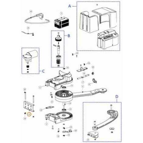 PMD1042R03.4610 Soporte de montaje del motor Ws2 Repuesto original NICE PMD1042R03.4610