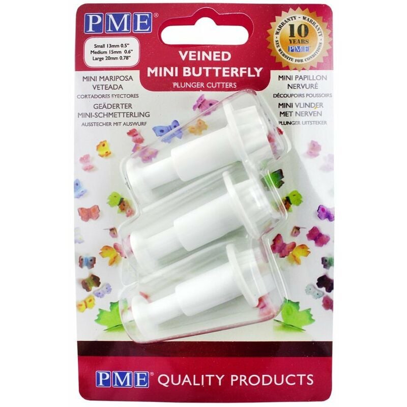 PME Mini Farfalla stantuffo, Colore: Bianco, Pezzi