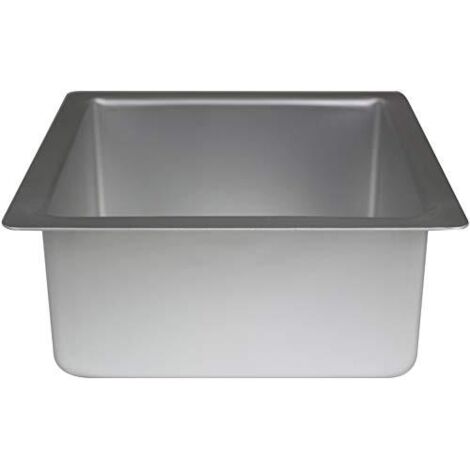 PME SQR104 Teglia Professionale, Alluminio, Argento, 25 x 25 cm