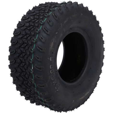 Pneu 15x6.00-6, Pneu de Tondeuse à Gazon de Remplacement sans Chambre à 4 Plis avec Motif Gazon V, pour Roue Avant de Tondeuse Autoportée de Tracteur de Jardin