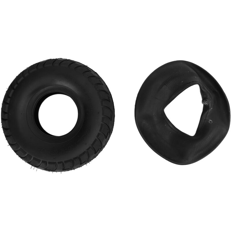 Zoternen - Pneu 10 Pouces 4.10/3.50-4 avec Valve Coudée - Pneu à Chambre à Air en Caoutchouc Renforcé - Pour Usage Intérieur/Extérieur - Remplacement
