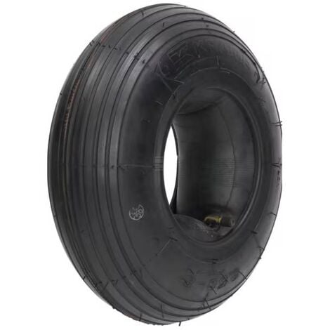 Pneu brouette 350x6, 350-6 avec chambre à air profil ligne