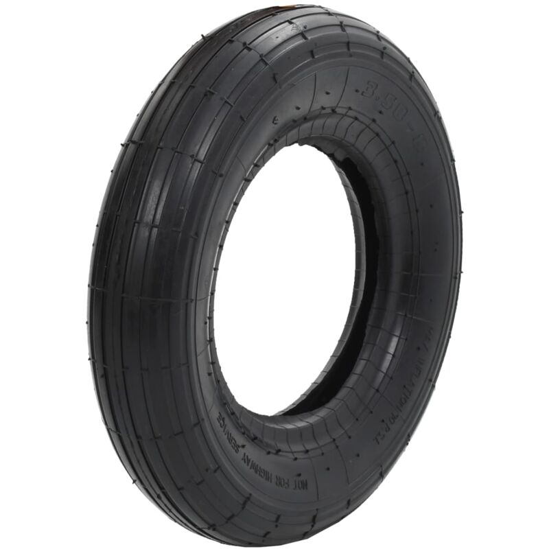 Vidaxl - Pneu de brouette 3.50-8 4PR Caoutchouc Noir