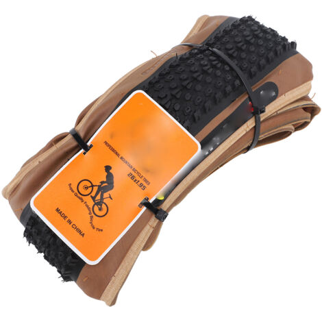 Pneu de vélo de montagne 26x1.95 pliable, surface à motifs en caoutchouc, noir et jaune, pour réparation de bicyclette