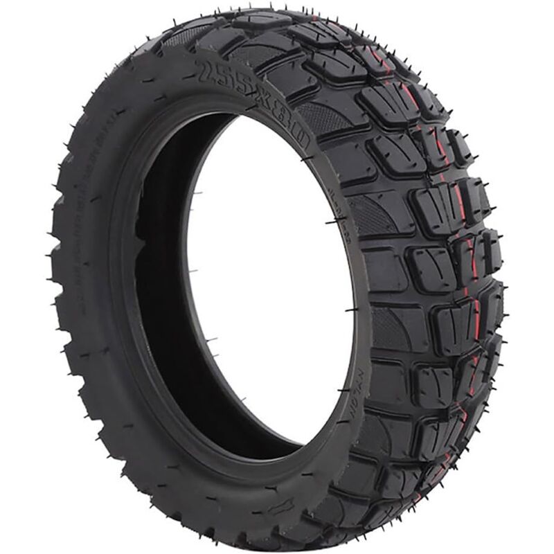 Pneu extérieur tout-terrain en caoutchouc 255x80 10 pouces, Compatible avec Scooter électrique Kugoo M4,pneu de scooter électrique