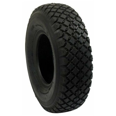 Pneu gazon 410/350-6 – 4 plis pour motoculture – Construction robuste – Montage avec chambre à air