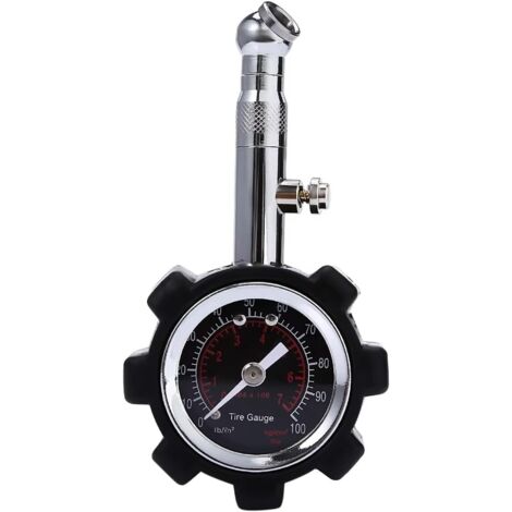 Pneu Manomètre Pression Pneus Haute Précision Noir 100 Psi