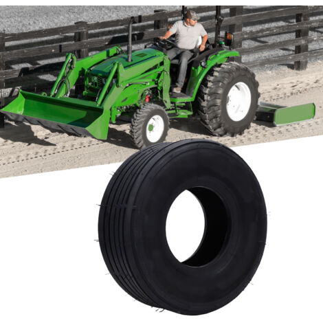 Pneu tubeless 15x6.00-6 150/75-6 renforcé 4 plis antidérapant 6 pouces pour tondeuse à gazon, chariot, tracteur de jardin et brouette
