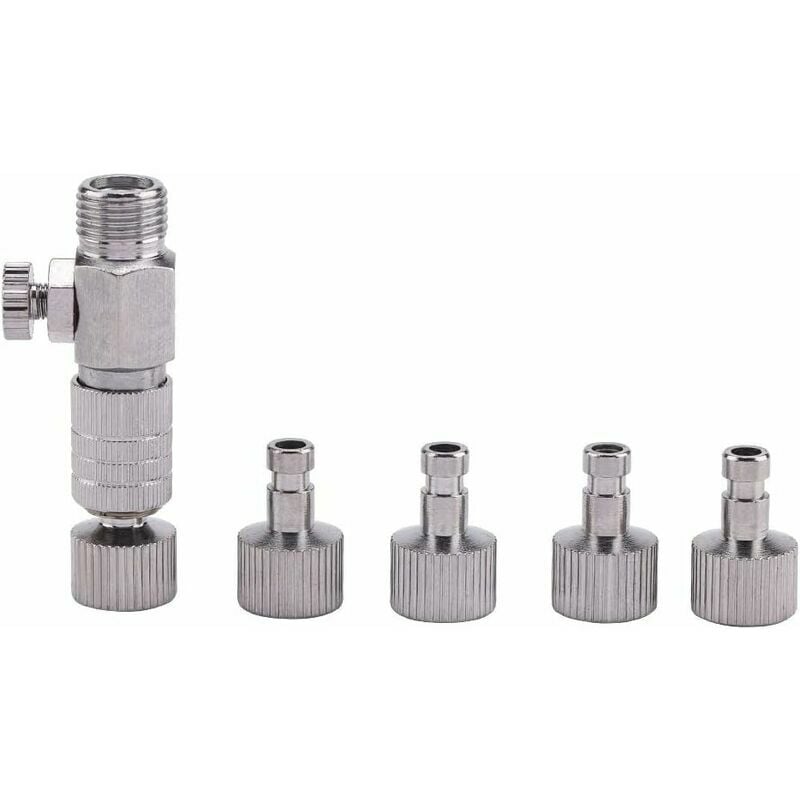 Hoopzi - Pneumatic Airbrush Accessory Airbrush Disconnect Metal Fitting, 4pcs 1/8' Male-Female Fittings for Connecting Airbrush Air Compressor