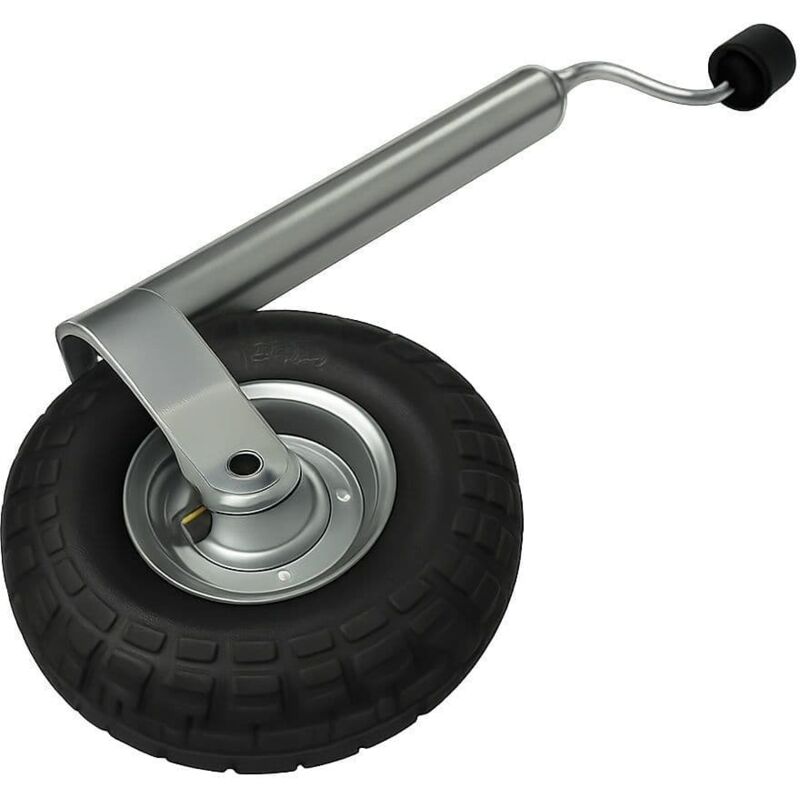 Pneumatic Caravan Jockey Wheel 48MM with Metal Rim (Heavy Duty Trailer Wheel Guide)