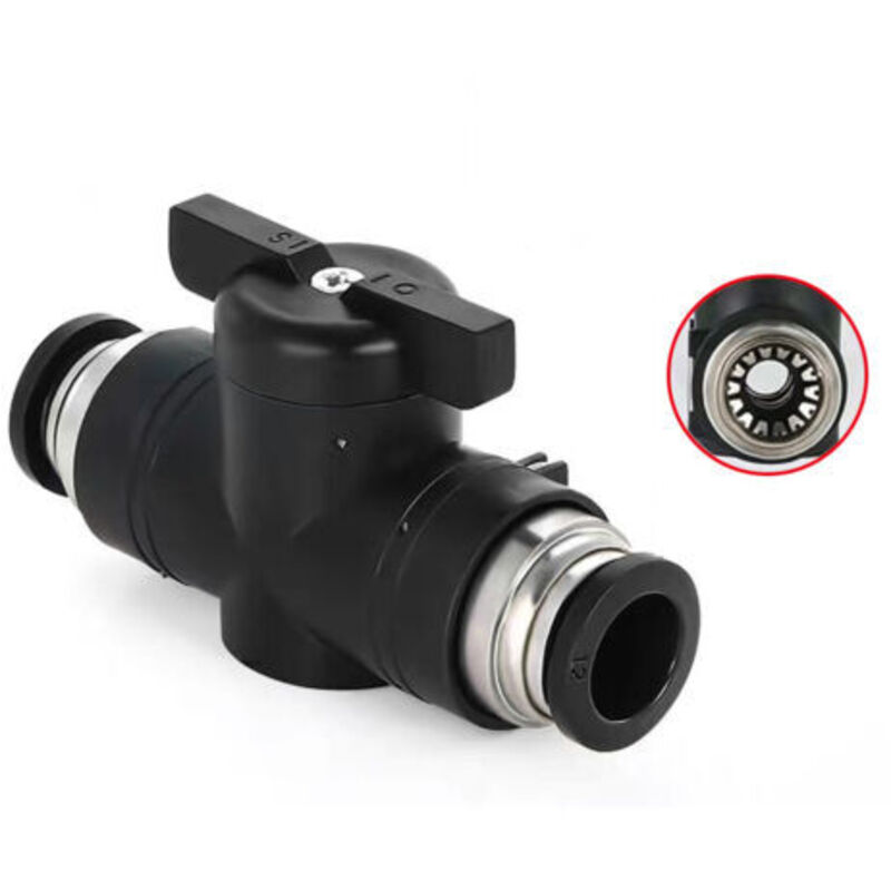 Pneumatic Connector, Straight Pneumatic Connector Connectable Pipe Diameter 10 mm, Pneumatic Manual Valve Can Control The Opening and Closing of The